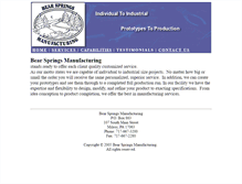 Tablet Screenshot of bearspringsmfg.com